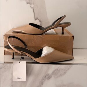 New Mango Kitten-heel pointed shoes sz8,5